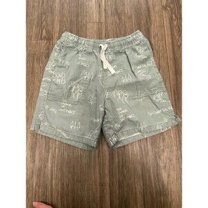 Zara Men’s Sage Green Graffiti‎ 100% Cotton Shorts